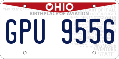 OH license plate GPU9556