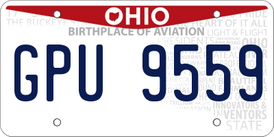 OH license plate GPU9559