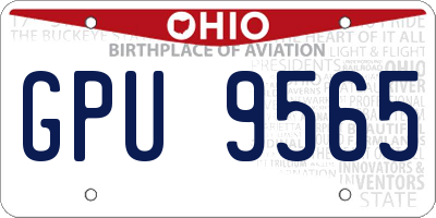 OH license plate GPU9565