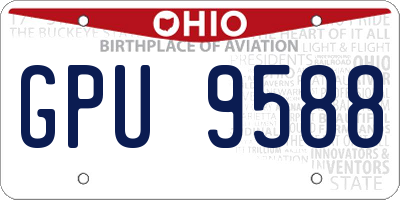OH license plate GPU9588