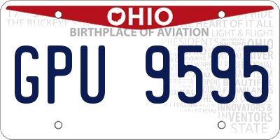 OH license plate GPU9595