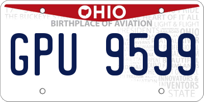 OH license plate GPU9599