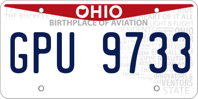 OH license plate GPU9733