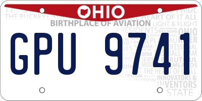 OH license plate GPU9741