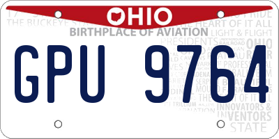 OH license plate GPU9764