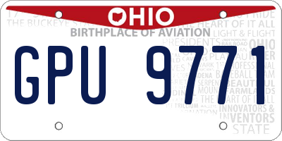 OH license plate GPU9771