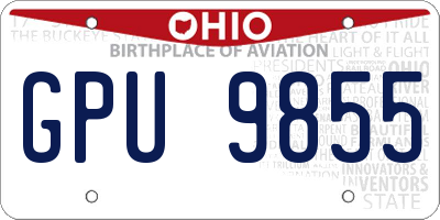 OH license plate GPU9855