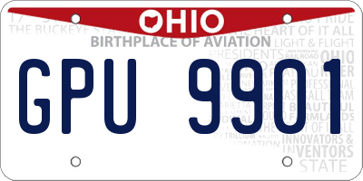 OH license plate GPU9901