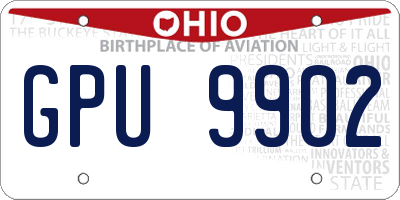 OH license plate GPU9902