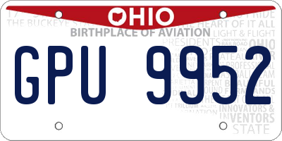 OH license plate GPU9952