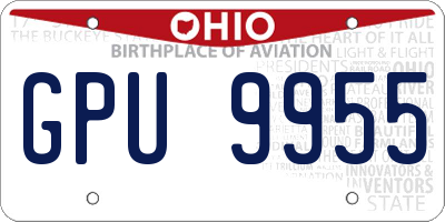 OH license plate GPU9955