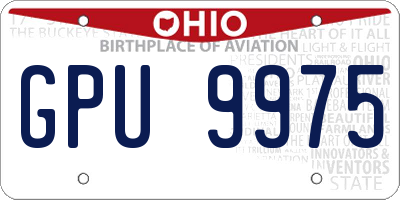 OH license plate GPU9975
