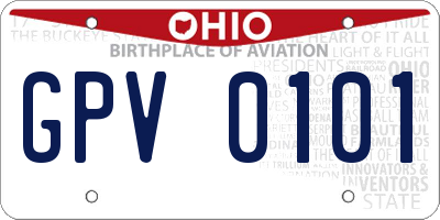 OH license plate GPV0101