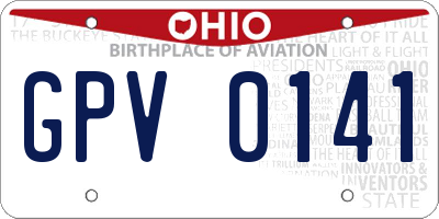 OH license plate GPV0141