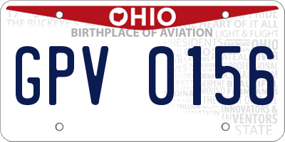 OH license plate GPV0156