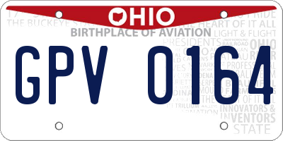 OH license plate GPV0164