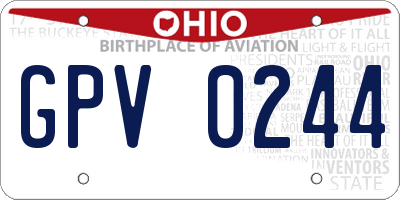OH license plate GPV0244