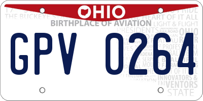 OH license plate GPV0264