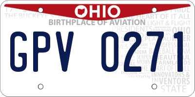 OH license plate GPV0271