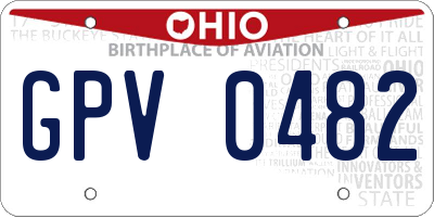 OH license plate GPV0482