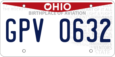 OH license plate GPV0632