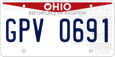 OH license plate GPV0691