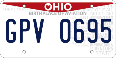 OH license plate GPV0695