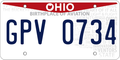 OH license plate GPV0734