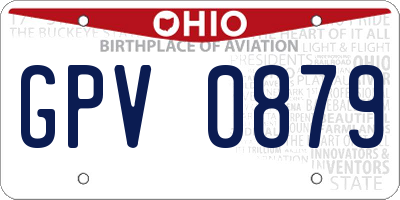 OH license plate GPV0879