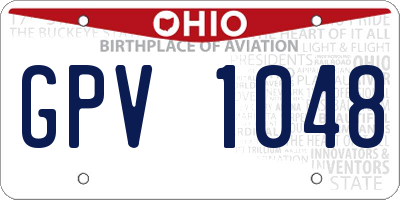 OH license plate GPV1048