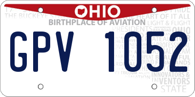 OH license plate GPV1052