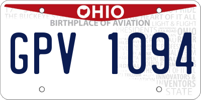 OH license plate GPV1094