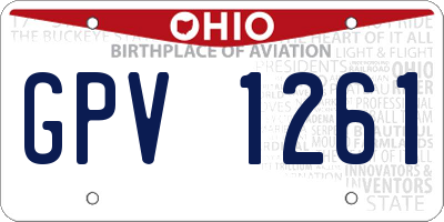 OH license plate GPV1261