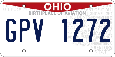 OH license plate GPV1272