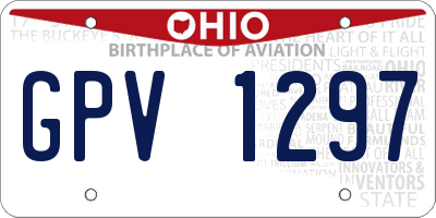 OH license plate GPV1297