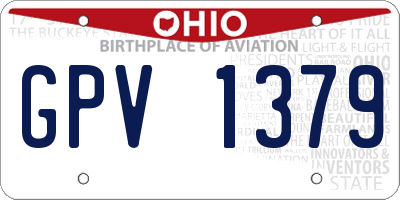 OH license plate GPV1379