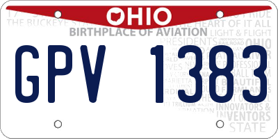OH license plate GPV1383