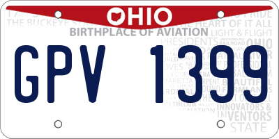 OH license plate GPV1399