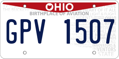 OH license plate GPV1507
