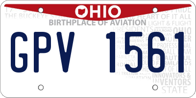 OH license plate GPV1561