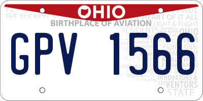 OH license plate GPV1566