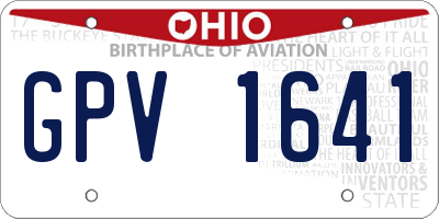 OH license plate GPV1641
