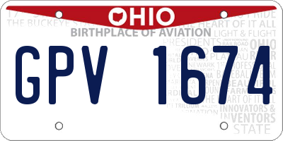 OH license plate GPV1674
