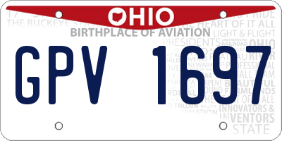 OH license plate GPV1697