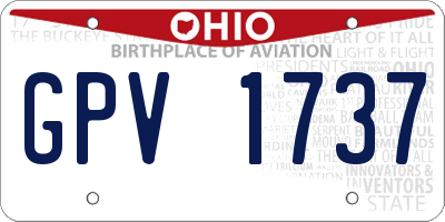OH license plate GPV1737