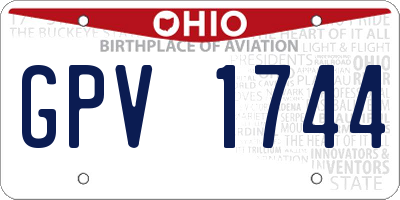 OH license plate GPV1744