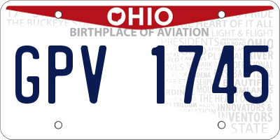 OH license plate GPV1745