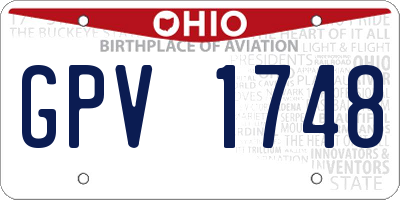 OH license plate GPV1748