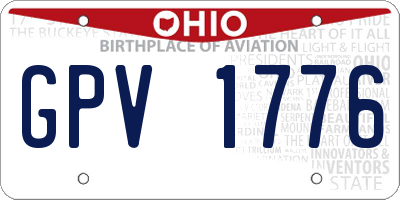 OH license plate GPV1776