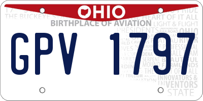 OH license plate GPV1797